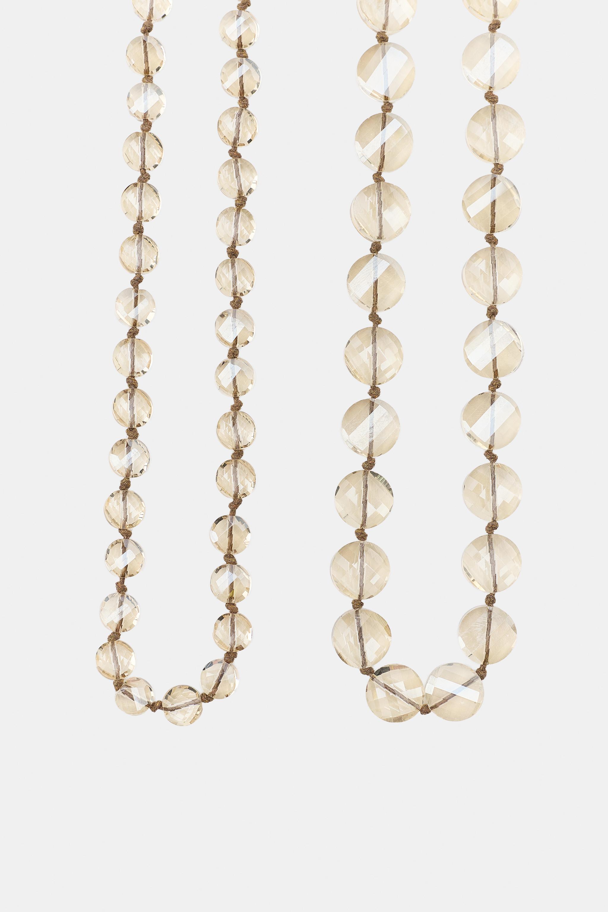 PACK OF 2 CRYSTAL PIECE NECKLACES